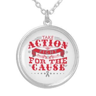 Brain Cancer Take Action Fight For The Cause Personalized Necklace