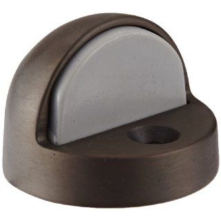 Rockwood 443.10B Bronze Floor Mount High Dome Stop, #12 X 1 1/2" FH WS Fastener with Plastic Anchor and 12 24 x 1" FH MS Fastener with Lead Anchor, 1 7/8" Base Diameter x 1/2" Base Length, Satin Oxidized Oil Rubbed Finish Industrial Ha
