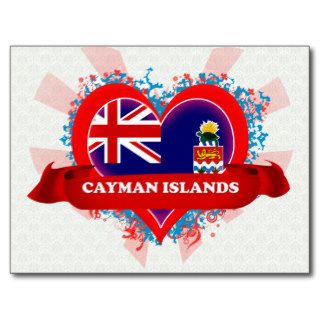 Vintage I Love Cayman Islands Postcards