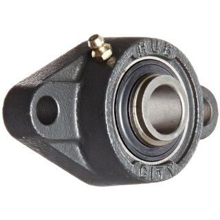 Hub City FB230DRWX3/4 Flange Block Mounted Bearing, 2 Bolt, Normal Duty, Relube, Eccentric Locking Collar, Wide Inner Race, Ductile Housing, 3/4" Bore, 1.797" Length Through Bore, 3.531" Mounting Hole Spacing