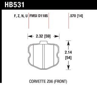 Hawk Performance HB531F.570 HPS Performance Ceramic Brake Pad Automotive