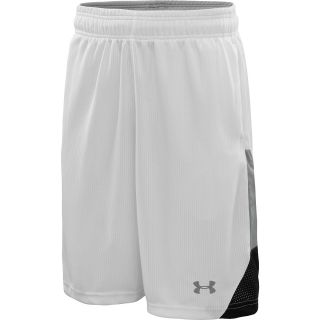 UNDER ARMOUR Mens Mustang 10 Basketball Shorts   Size 2xl, White/steel