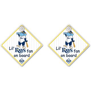 Team ProMark Tampa Bay Rays Lil Fan on Board Sign 2 Pack with Suction Cup