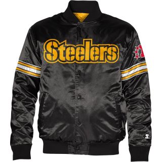 Pittsburgh Steelers Logo Black Jacket (STARTER)   Size Large