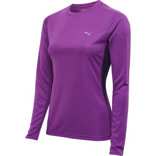 PUMA Womens PE Long Sleeve Running T Shirt   Size Xl, Grape/blackberry