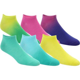 SOF SOLE Womens All Sport Lite No Show Socks   6 Pack   Size Medium, Dip Dye