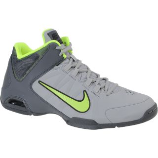 NIKE Mens Air Visi Pro IV NBK Mid Basketball Shoes   Size 10.5, Grey/volt