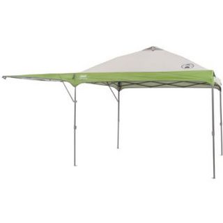 Coleman Instant Straight Swing Wall Canopy 10x10 Tan/Green, Green/tan