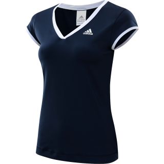 adidas Womens Galaxy Cap Sleeve Tennis Shirt   Size Small, College Navy