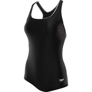 SPEEDO Womens Piped Moderate Ultraback Swimsuit with Hydro Bra   Size 18,