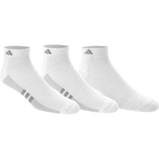 adidas Mens Superlite Low Cut Socks 3 pack   Size Large, White/lt Grey