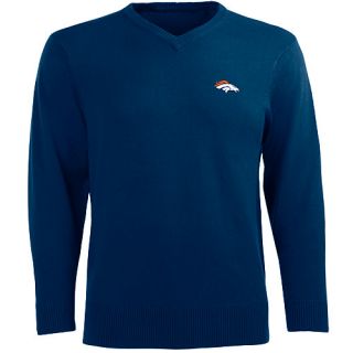 Antigua Mens Denver Broncos Ambassador Knit V Neck Sweater   Size XXL/2XL,