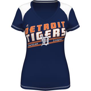MAJESTIC ATHLETIC Womens Detroit Tigers Superior Speed V Neck T Shirt   Size