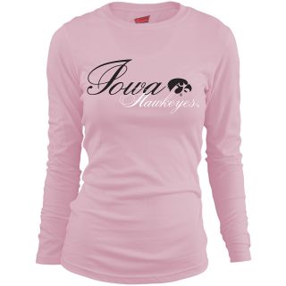 MJ Soffe Girls Iowa Hawkeyes Long Sleeve T Shirt   Soft Pink   Size Small,