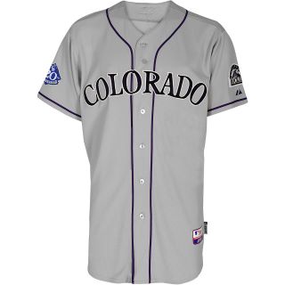 Majestic Athletic Colorado Rockies Blank Authentic Road Cool Base Jersey   Size