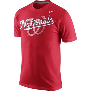 NIKE Mens Washington Nationals Team Issue Woodmark Short Sleeve T Shirt   Size