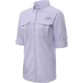 COLUMBIA Womens Bahama Long Sleeve Shirt   Size Medium, Whitened Violet