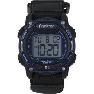 ARMITRON Mens 45/7004 Chronograph Watch, Black/blue
