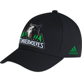 adidas Mens Minnesota Timberwolves Team Color Structured Flex Cap   Size S/m