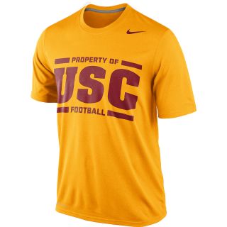 NIKE Mens USC Trojans Practice Legend Short Sleeve T Shirt   Size Large, Gold