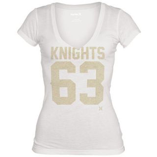 HURLEY Womens Central Florida Golden Knights Perfect V Neck Short Sleeve T 