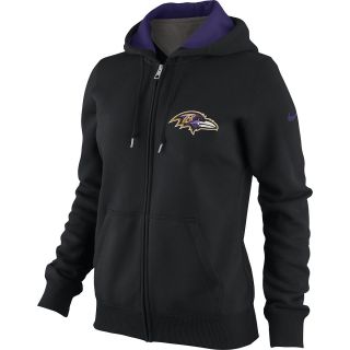 NIKE Womens Baltimore Ravens Tailgater Fleece Full Zip Hoody   Size Small,