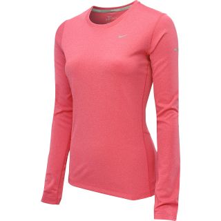 NIKE Womens Miler Long Sleeve Running Top   Size Xl, Fusion Red/pure