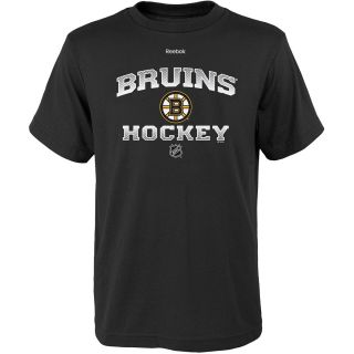 REEBOK Youth Boston Bruins Authentic Elite Short Sleeve T Shirt   Size Small