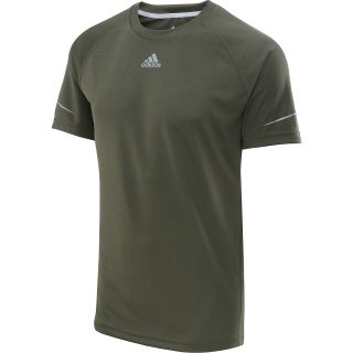 adidas Mens Sequencials Short Sleeve Running T Shirt   Size 2xl, Earth/green