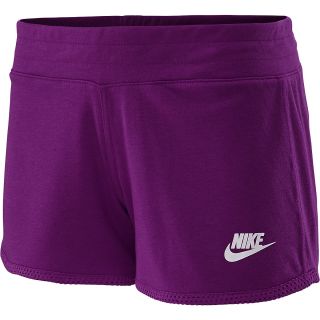NIKE Womens Three D Reversible Shorts   Size Xl, Grape/white