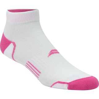 SOF SOLE Fit Performance Running Low Cut Socks   Size Small, White/rose