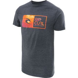 RIP CURL Mens Inked Watu Heather Short Sleeve T Shirt   Size Small, Charcoal