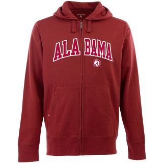 Antigua Mens Alabama Crimson Tide Full Zip Hooded Applique Sweatshirt   Size