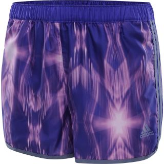 adidas Womens M10 Faster Graphic Running Shorts   Size Xl, Blast Purple/purple