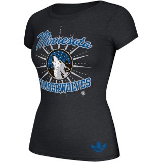 adidas Womens Minnesota Timberwolves Originals Shootout Short Sleeve T Shirt  