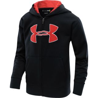 UNDER ARMOUR LIttle Boys Full Zip Hoodie   Size 4, Black/red