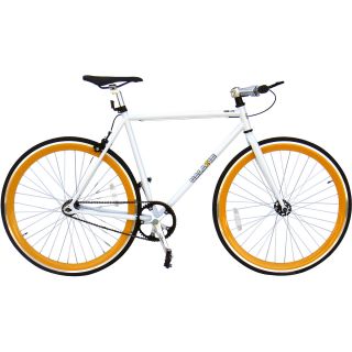 Galaxie 700C 54 Bicycle   Size 54, White/orange (FIXIE WTOR)