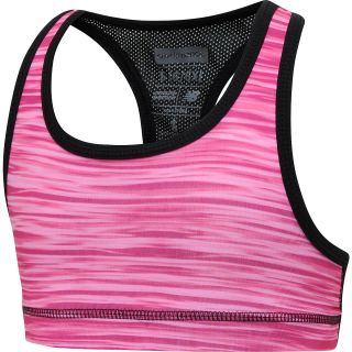 NEW BALANCE Girls Spaced Dye Sports Bra   Size Large, Pink