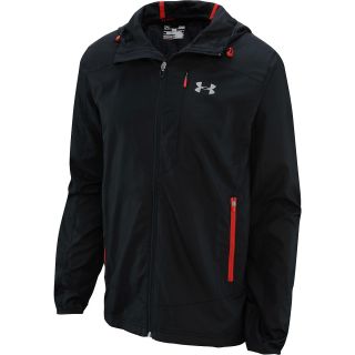 UNDER ARMOUR Mens Imminent Run Jacket   Size 2xl, Black/red