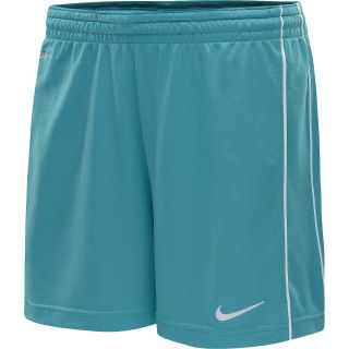 NIKE Womens Academy Knit Soccer Shorts   Size Small, Turbo Green/white