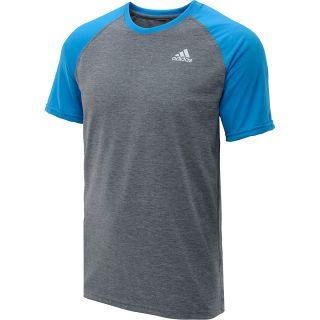 adidas Mens Ultimate Raglan Short Sleeve T Shirt   Size Medium, Dk.grey