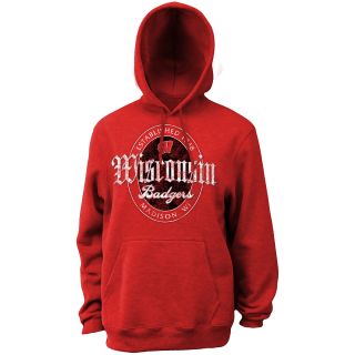 Classic Mens Wisconsin Badgers Hooded Sweatshirt   Red   Size XL/Extra Large,