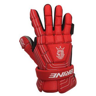 BRINE King Superlite Lacrosse Goalie Gloves, Scarlet