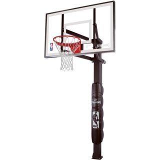 Spalding 88830G NBA Tempered Glass 60 Inch U Turn Pro In Ground Basketball