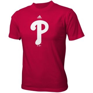 adidas Youth Philadelphia Phillies Team Logo Short Sleeve T Shirt   Size