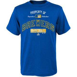 MAJESTIC ATHLETIC Youth Milwaukee Brewers Vintage Property Of Short Sleeve T 