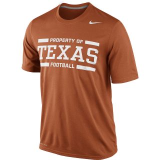 NIKE Mens Texas Longhorns Practice Legend Short Sleeve T Shirt   Size Large,