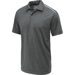 NIKE Mens Lightweight Heather Golf Polo   Size Small, Black/silver