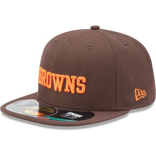 NEW ERA Mens Cleveland Browns Official On Field 59FIFTY Fitted Hat   Size 7.