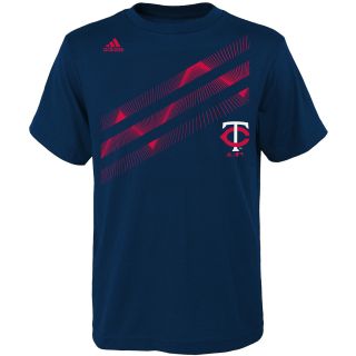 adidas Youth Minnesota Twins Laser Field Short Sleeve T Shirt   Size Medium